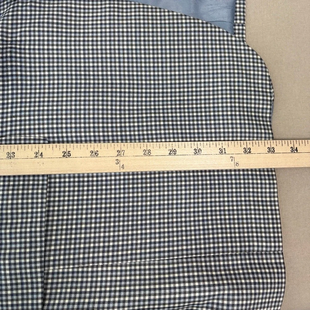 Peter Millar Wool Blazer Sport Coat Mens Size 46T Blue Houndstooth Two-Button